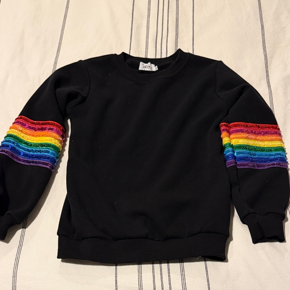 Lola + The Boys Black Sweatshirt